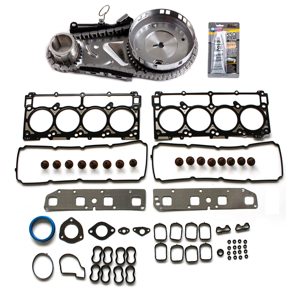03-08 Dodge Ram 1500 06-08 Jeep Commander Timing Chain Kit Head Gasket Set 5.7L V8(3-704S)