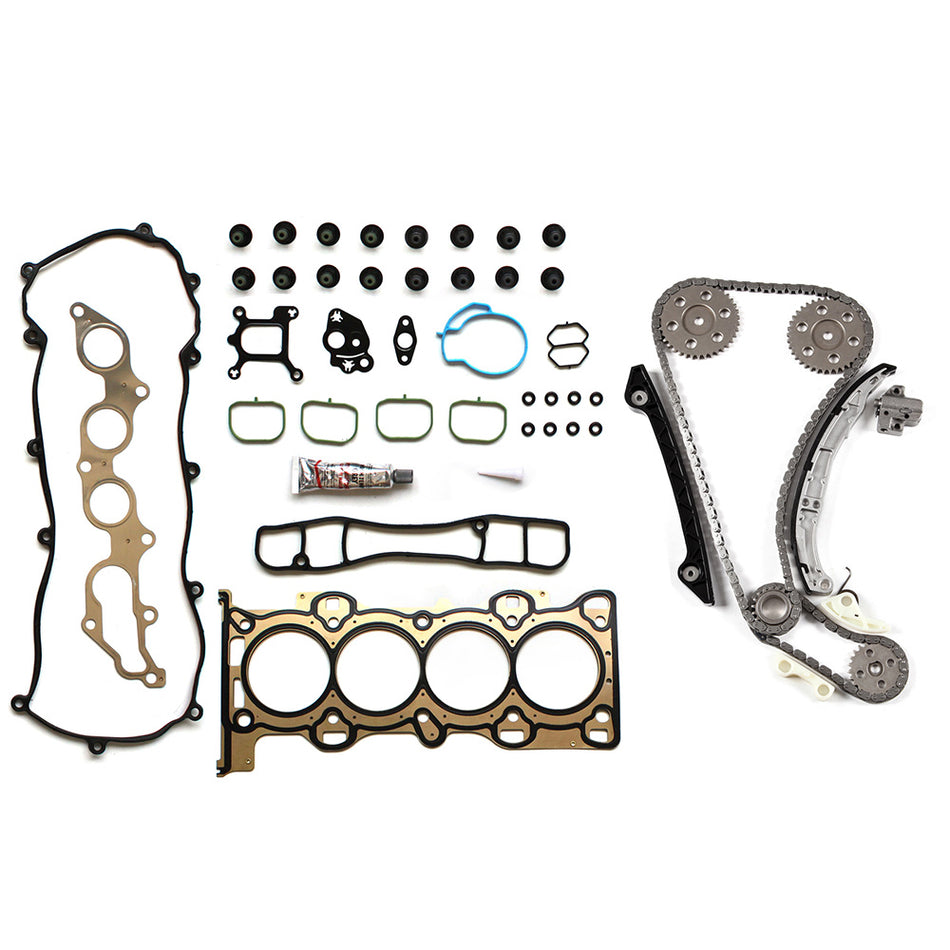 Timing Chain Kit Head Gasket Set Fits 01-09 Ford Ranger Mazda B2300 2.3L l4 DOHC ( 9-0705S )