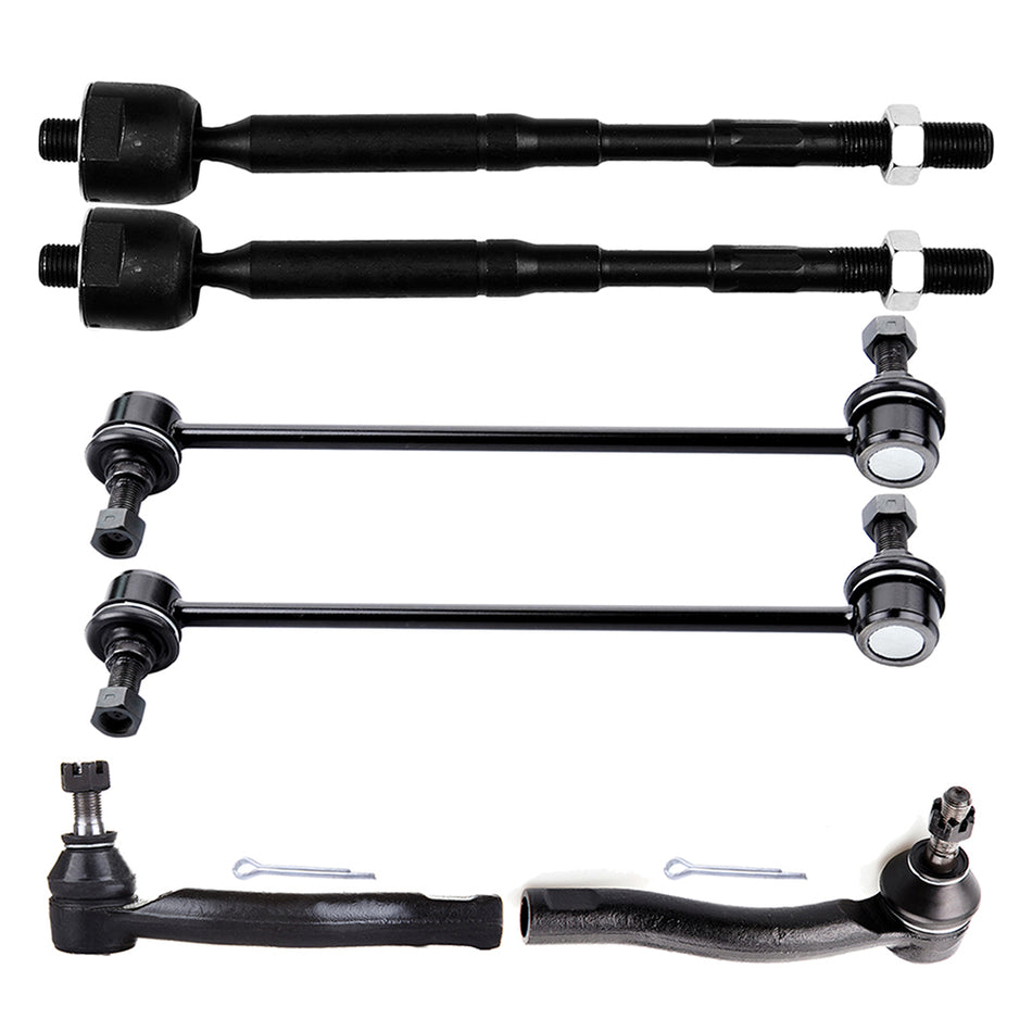 6xs Fits 2003-2007 2008 Toyota Corolla Front Inner Outer Tie Rods Sway Bars Part