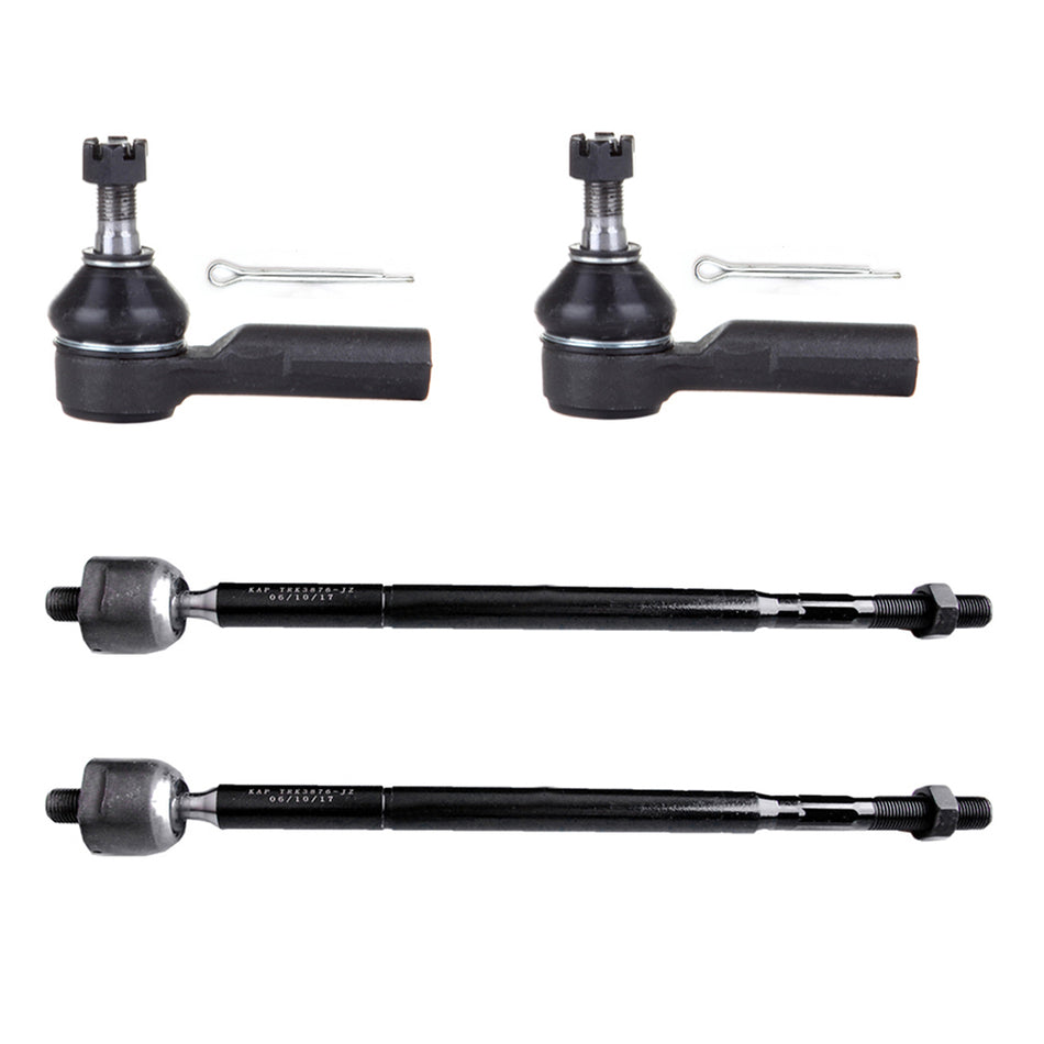 4pcs For 2003-2008 Toyota Matrix Front Inner & Outer Tie Rod Links Suspension