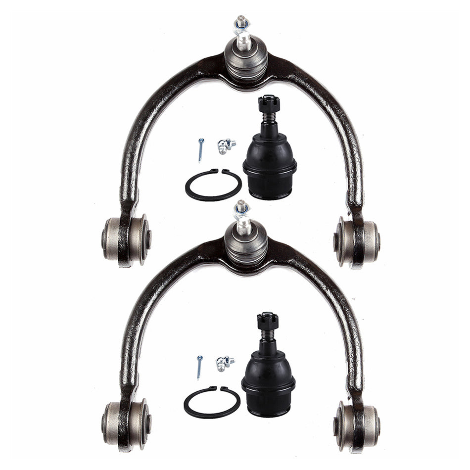 4PCS Front Upper Control Arms Lower Ball Joints For 2005-10 Jeep Grand Cherokee