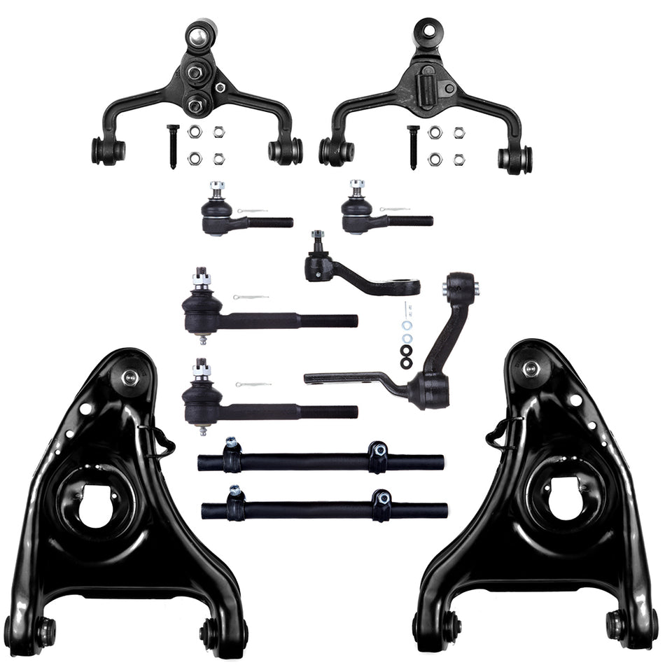 12set Complete Front Control Arm Pitman Arm Fits 1995-2002 1997 Lincoln Town Car