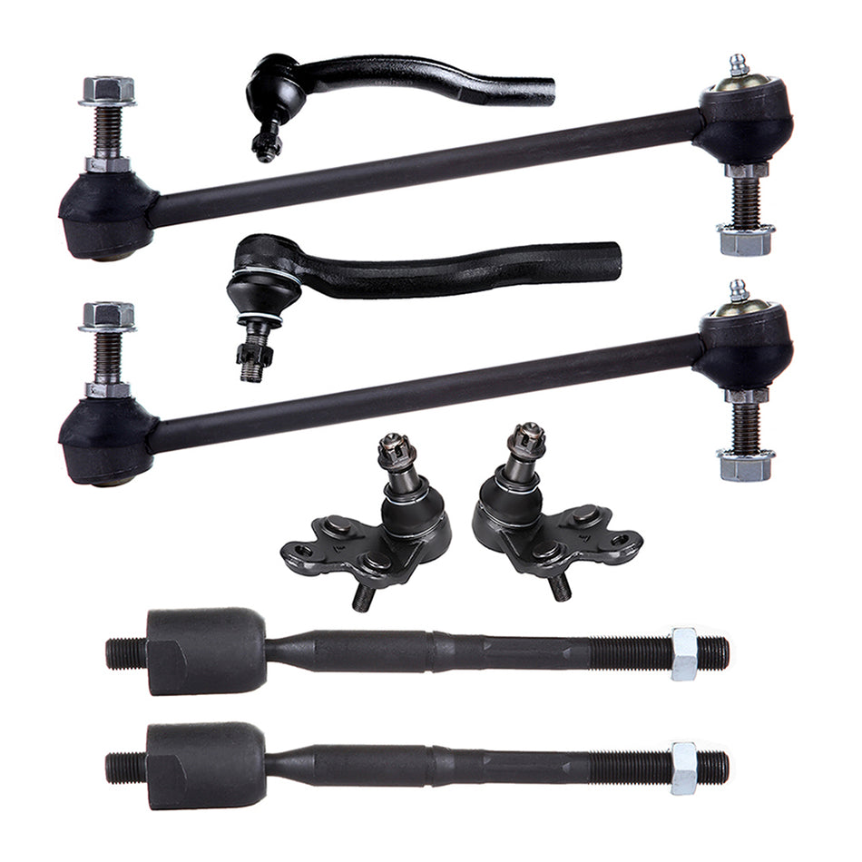 Front Ball Joints Sway Bar Tie Rod For 02-03 Toyota Camry Lexus ES300 8Pcs