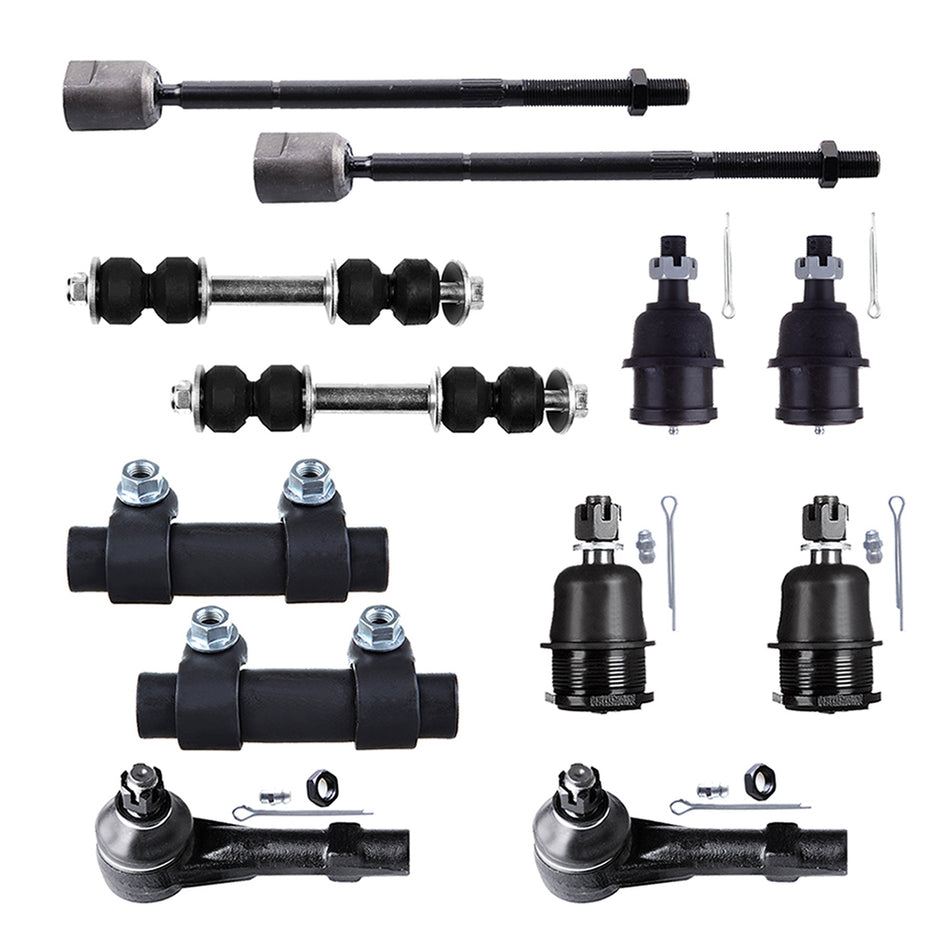 1991-1996 Dodge Dakota Front Ball Joint Sway Bar Tie Rod Adjusting Sleeves Kit 12Pcs