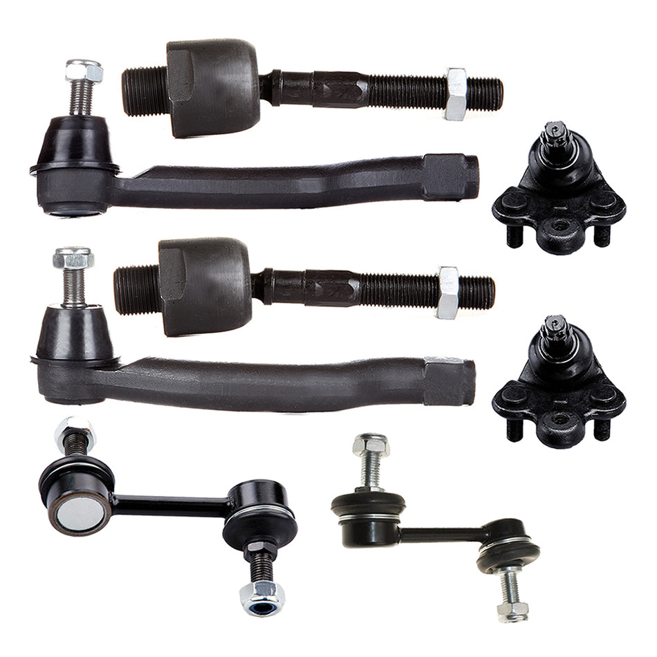 8Pcs Front Lower Ball Joints Tie Rod Links Sway Bars Fits 2008-2012 Honda Accord