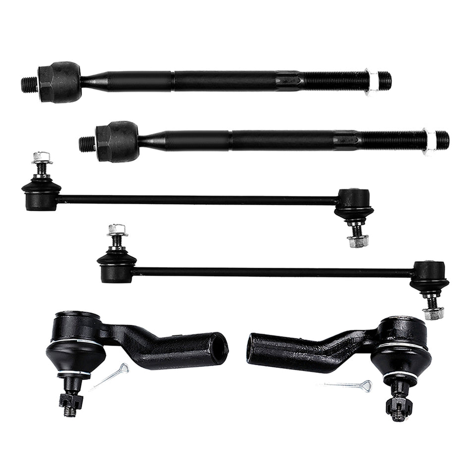 Front Sway Bar Links Tie Rods End For 04-09 Mazda 3 06-10 12-13 Mazda 5 6 Pcs