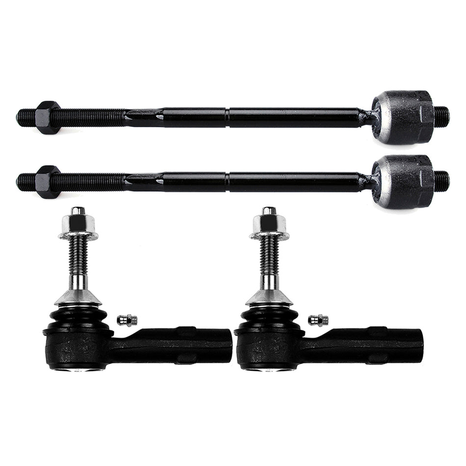 Front Inner Outer Tie Rod End Links For 09 Ford Flex Ford Taurus 4 Pcs