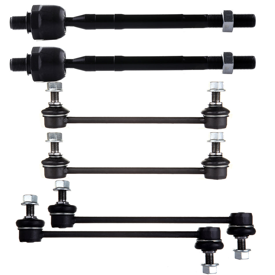 Sway Bars Inner Tie Rod Kit 6Pcs For 05-09 Hyundai Tucson 05-10 Kia Sportage