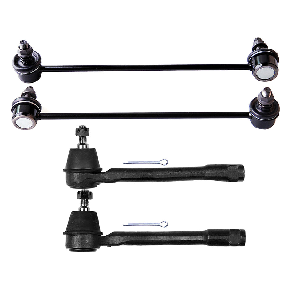 Front Steering Sway Bar Outer Tie Rod End Suspension Kit For 06-11 Kia Rio Rio5