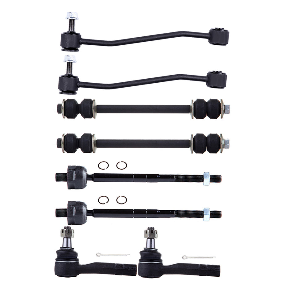 Front Rear Steering Sway Bar Tie Rod End Suspension Kit For 98-2003 Ford Ranger