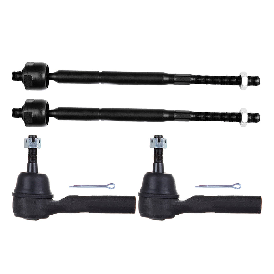 4pcs Front Inner Outer Tie Rods Suspesnion Kit For 2008-2011 2012 Dodge Avenger