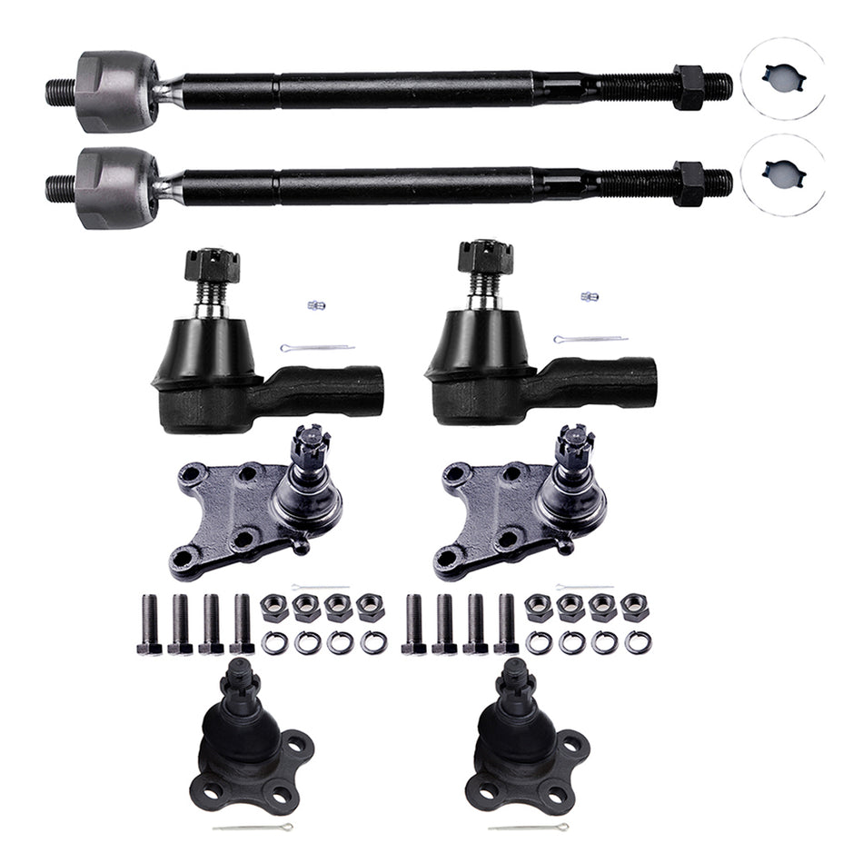 Front Ball Joints Steering Tie Rod End Kit For 98-02 Honda Passport 98-04 Isuzu Rodeo 8Pcs