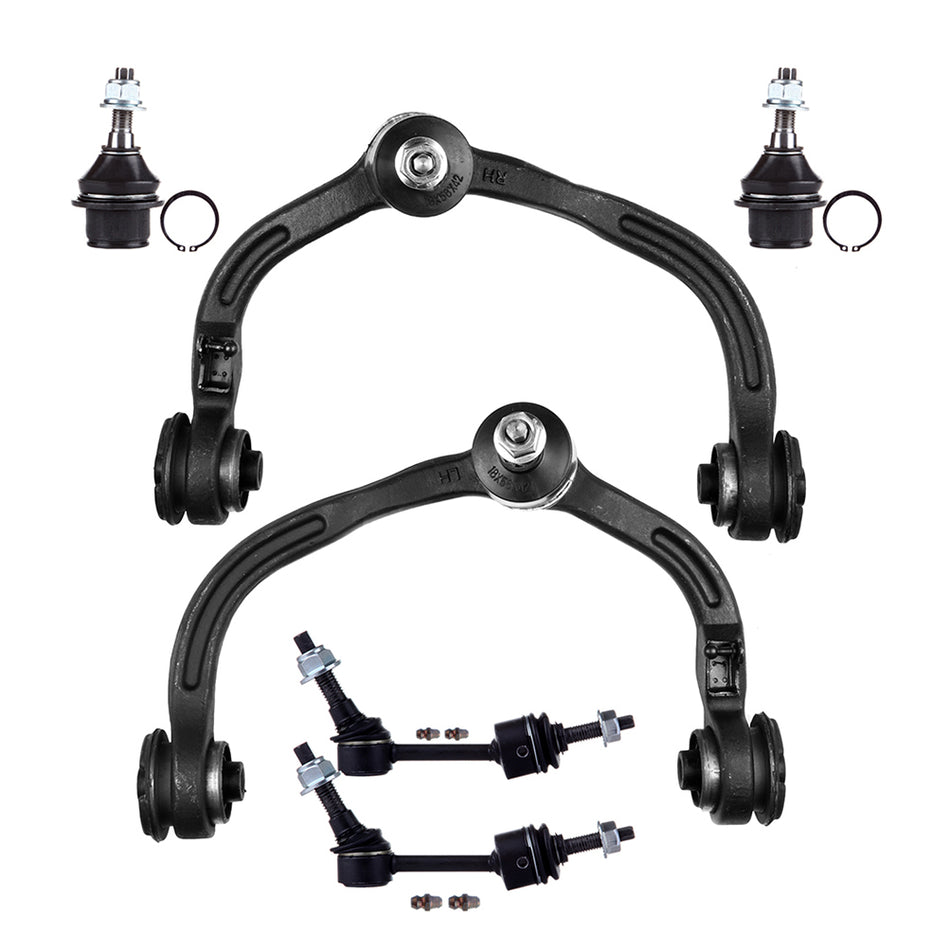 Control Arms Ball Joints Sway Bars For 03-04 Ford Expedition Lincoln Navigator Front 6 Pcs