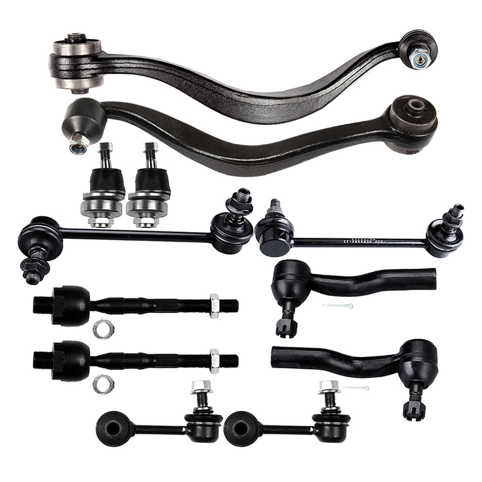 Control Arms Tie Rods Sway Bars Ball Joint For 06-09 Ford Fusion Mercury Milan 12Pcs