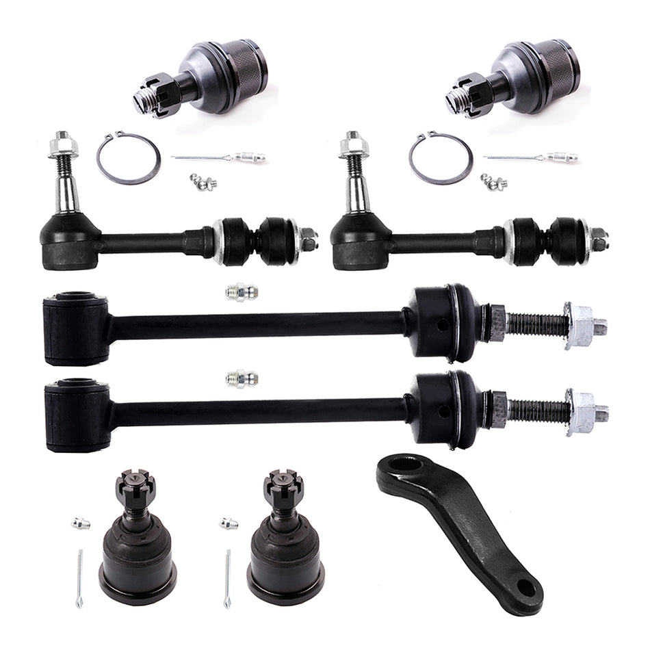 Sway Bar Ball Joint Pitman Arm For 03-05 Dodge Ram 2500 04-05 3500 9Pcs Front & Rear