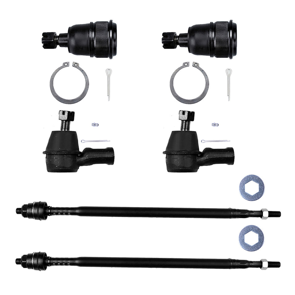 6pcs For 2003-11 Honda Element 4WD 2WD Front Ball Joints Tie Rods Suspension Kit