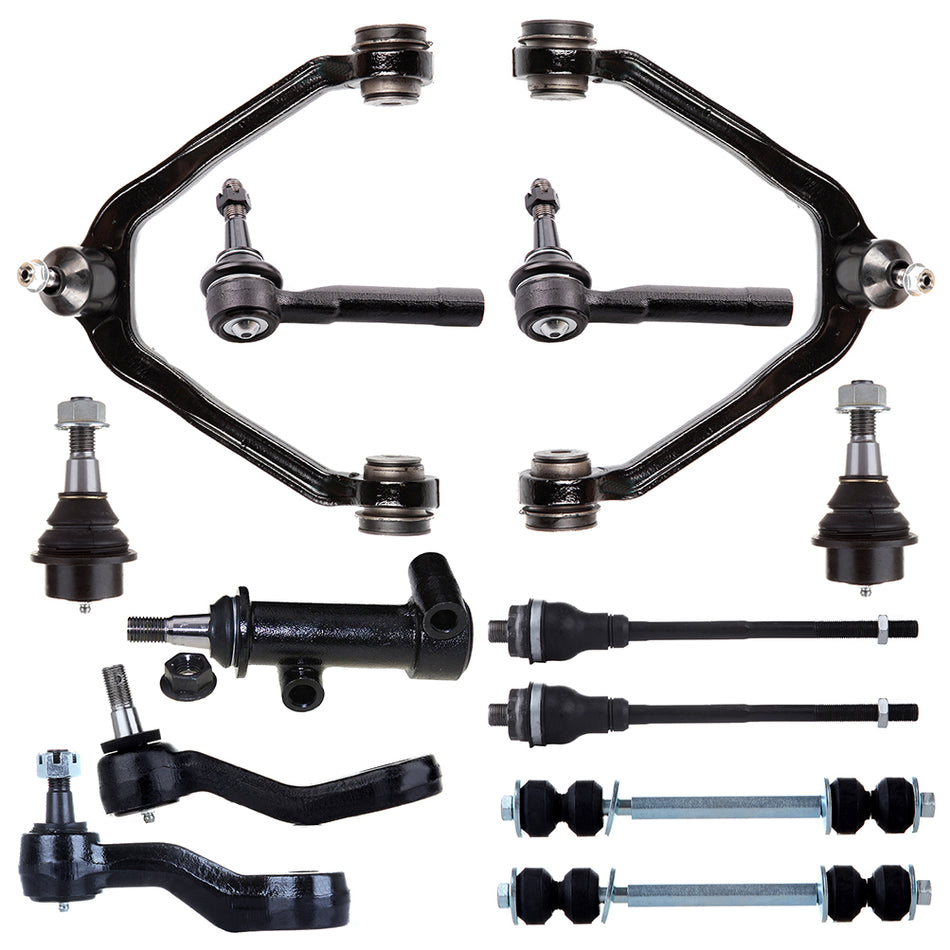 13PC Fits GMC Sierra 1500 4WD AWD RWD Front Control Arms Pitman Idler Arm Kit
