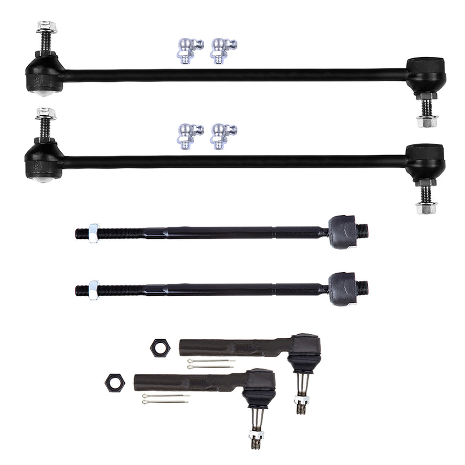 Front Tie Rods End Sway Bars Kit For 02-07 Buick Rendezvous 05-07 Buick Terraza 6 pcs