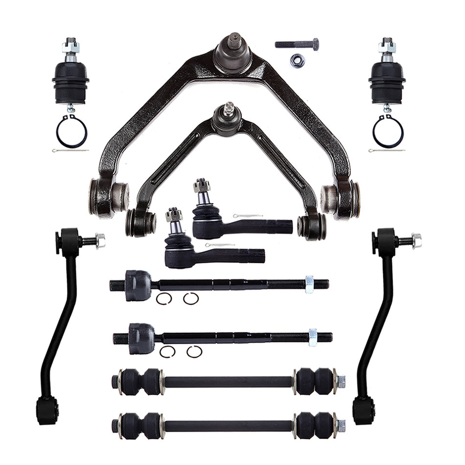 Front Control Arms Tie Rod Ends For 95-01 Ford Explorer 98-11 Ford Ranger 12Pcs