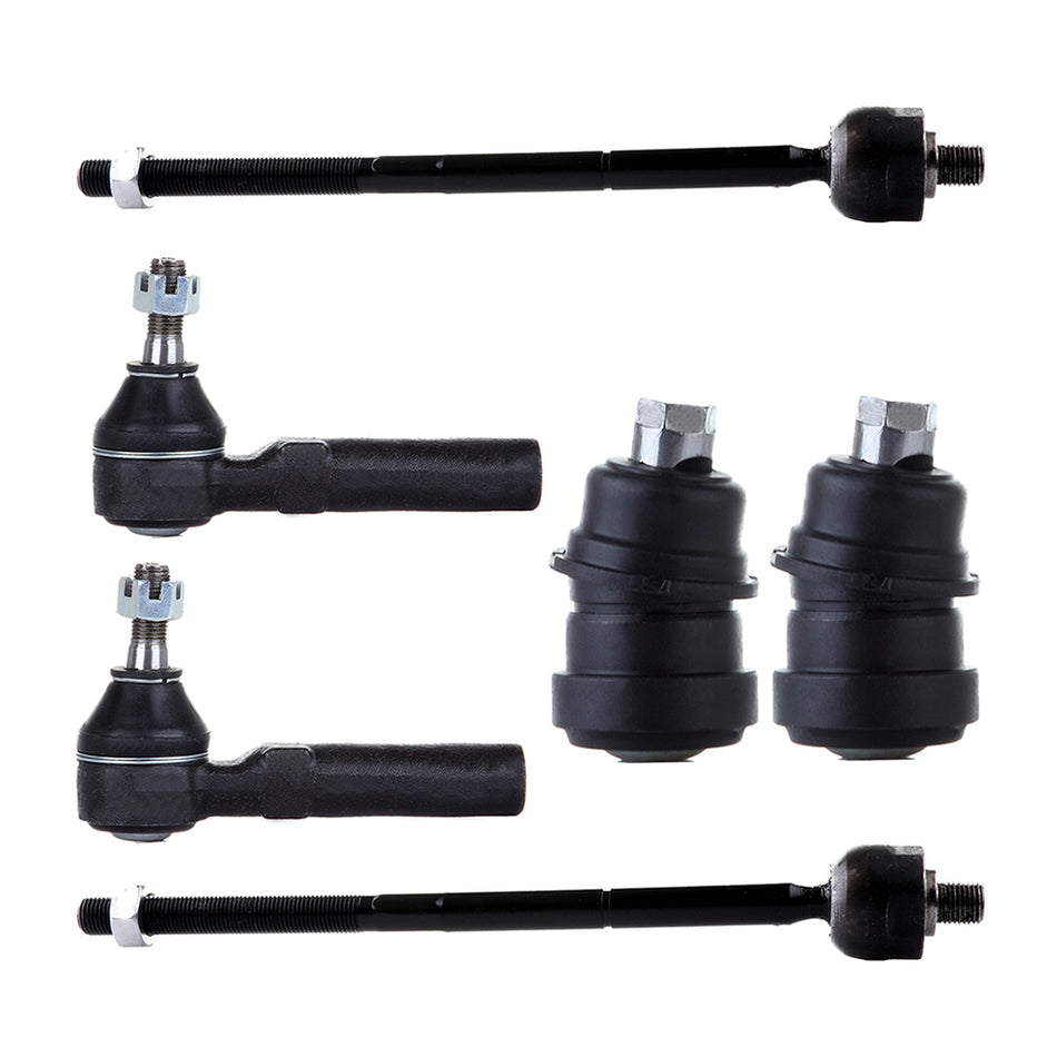 Front Lower Ball Joints Tie Rods For 01-05 Chrysler PT Cruiser 00-05 Dodge Neon 6Pcs