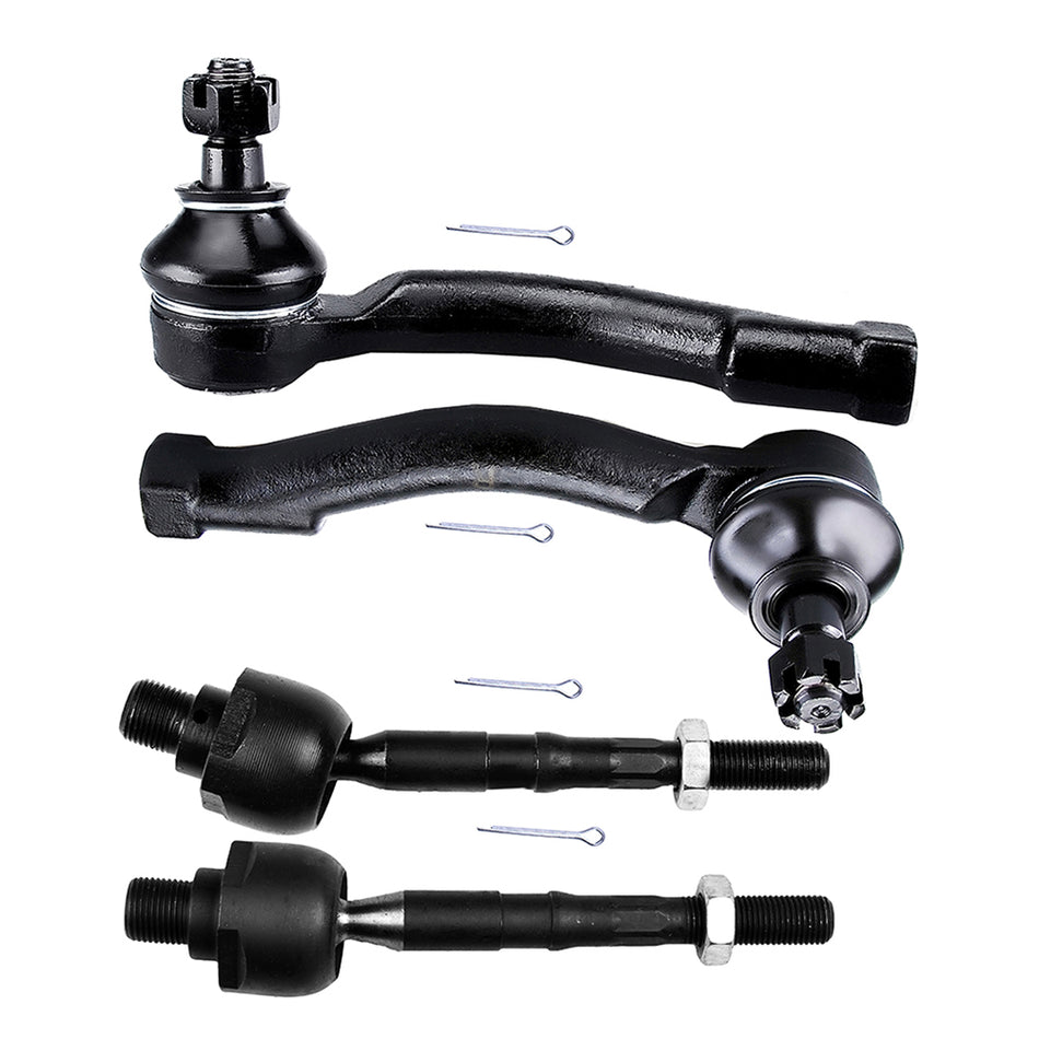 Fits 2003-2009 Kia Sorento 4pcs Front Inner & Outer Tie Rod Links Steering Part