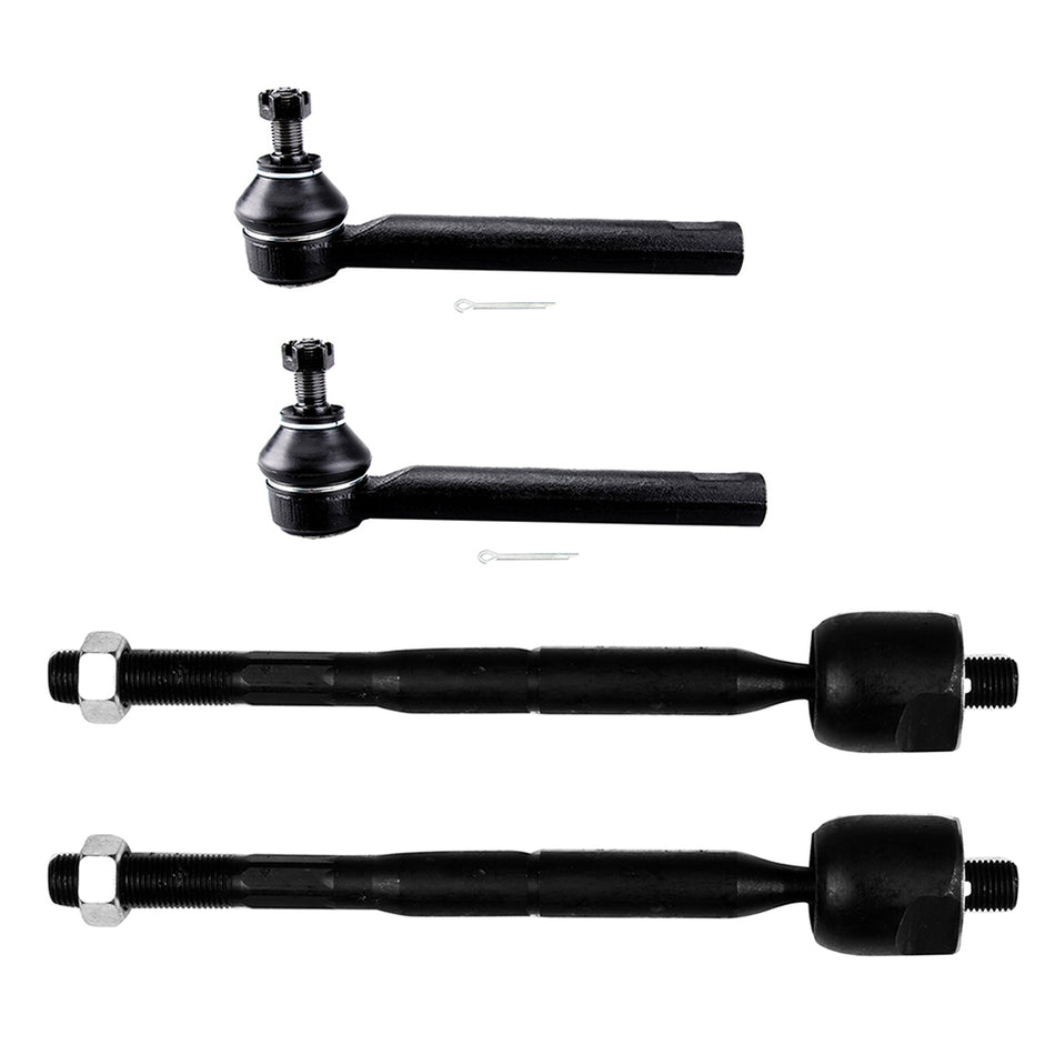 Fits Lexus RX330 & RX350 4Pieces Front Inner and Outer Tie Rod Links Steering