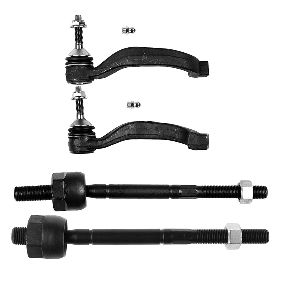 Front Inner & Outer Tie Rod End For 00-06 Lincoln LS 02-05 Ford Thunderbird 4Pcs