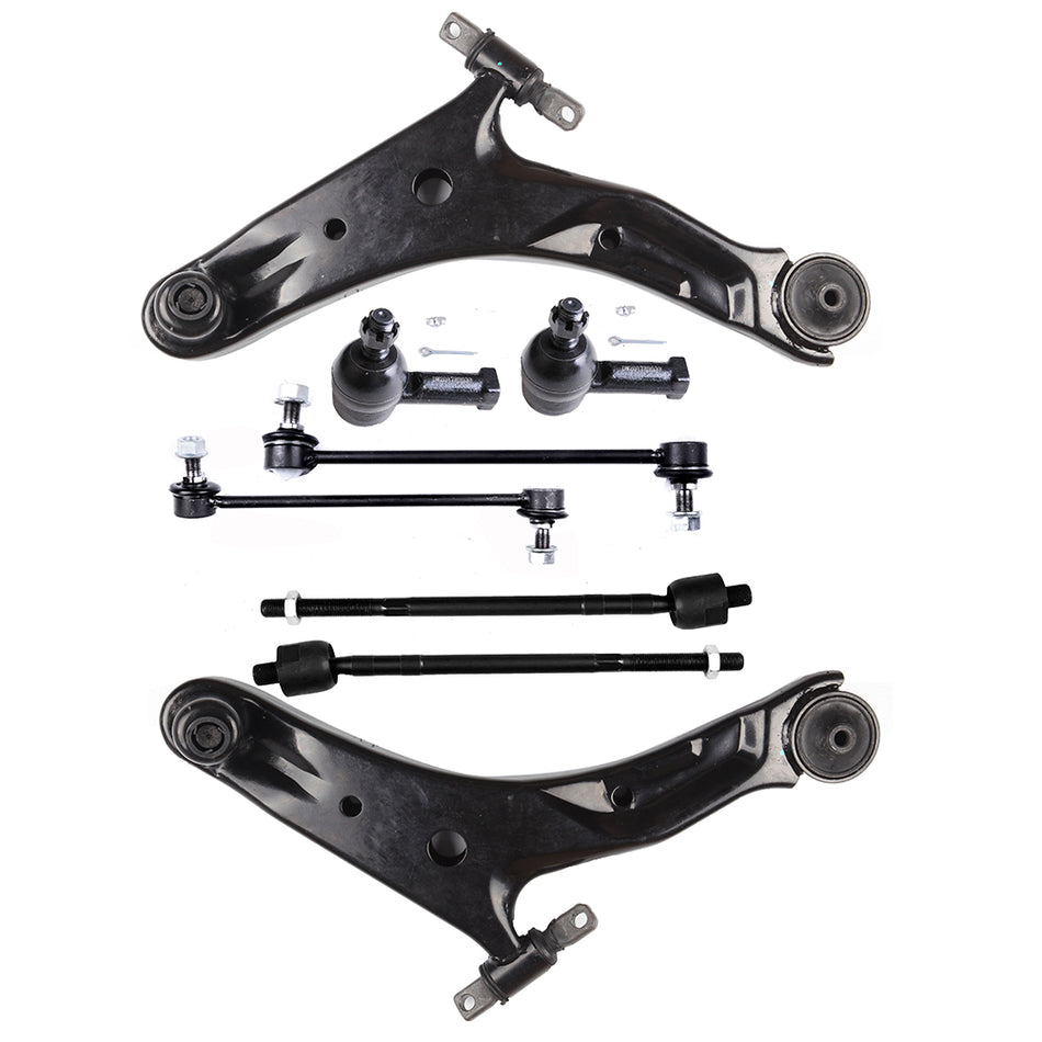 8 x Front Lower Control Arms Tie Rods Sway Bars Fits 01-06 Hyundai Santa Fe