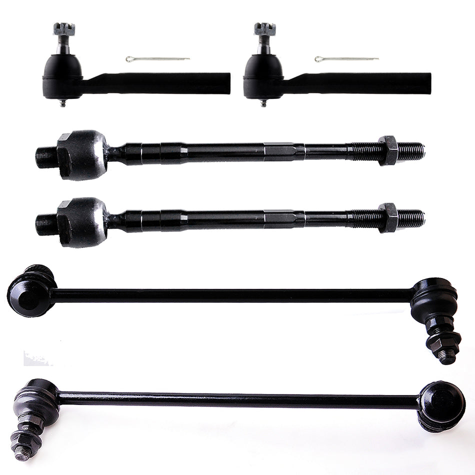Fits Inner Outer Tie Rods Sway Bar Links Steering Part Fits 05-07 Nissan Murano
