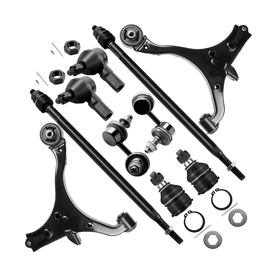 10x Front Lower Ball Joints Control Arms Tie Rods Sway Bars For 2001-05 Acura EL