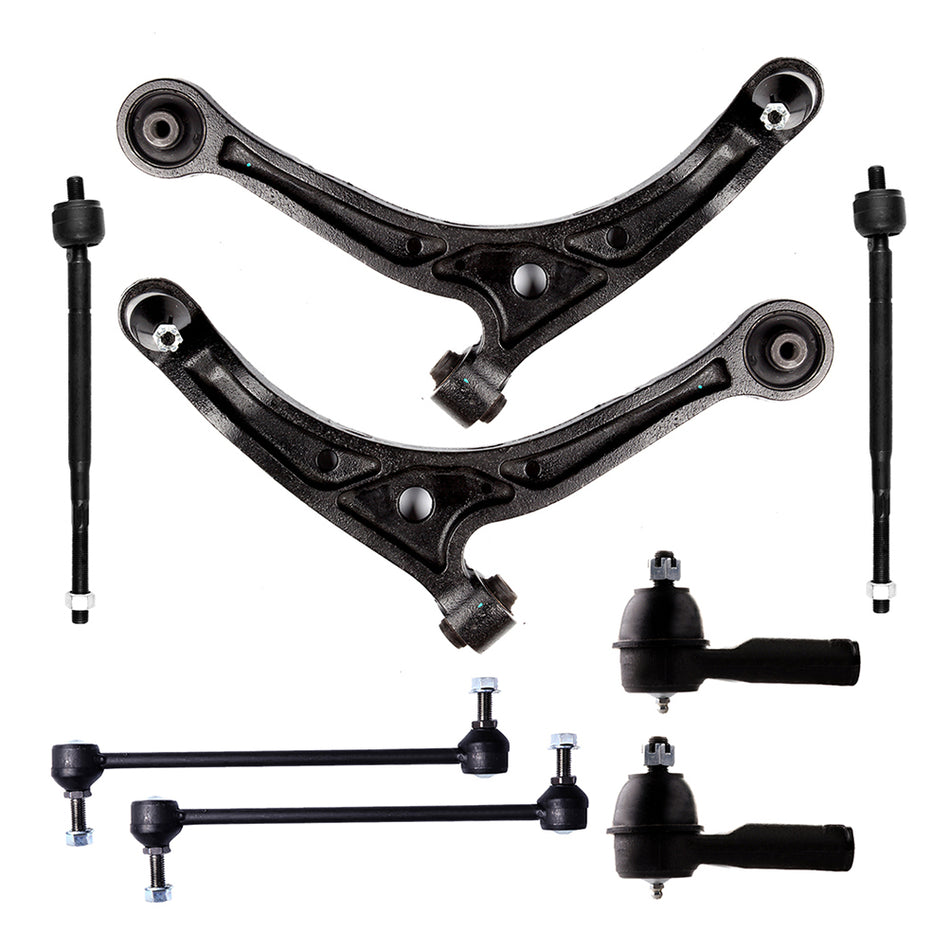 8pcs For 2002-2004 Honda Oddssey Front Lower Control Arms Tie Rods Sway Bars Kit