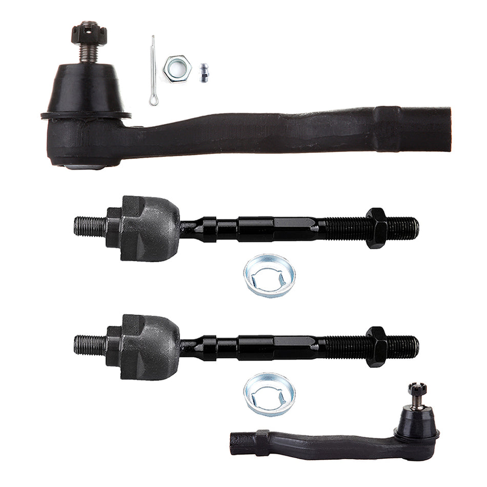 4pcs For 1998-2001 Acura Integra Front Inner Outer Tie Rod Ends Suspension kit