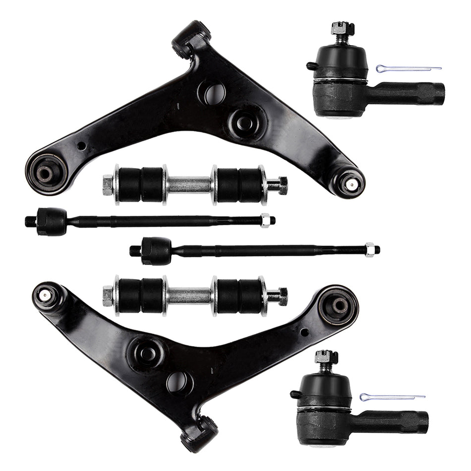 For 02-06 Mitsubishi Lancer Suspension 8x Front Lower Control Arms Sway Bars Kit