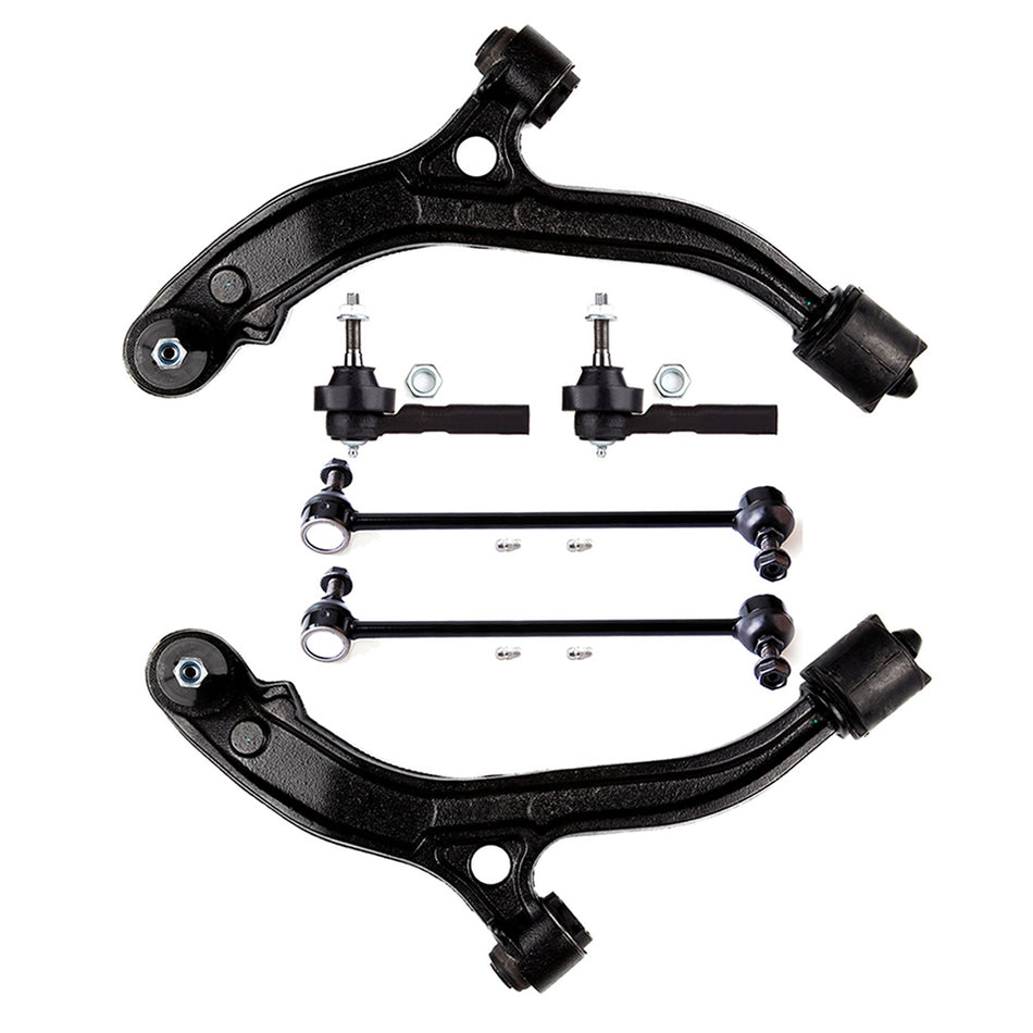For Chrysler Voyager & Dodge Caravan Front Lower Control Arms Outer Tie Rods Kit