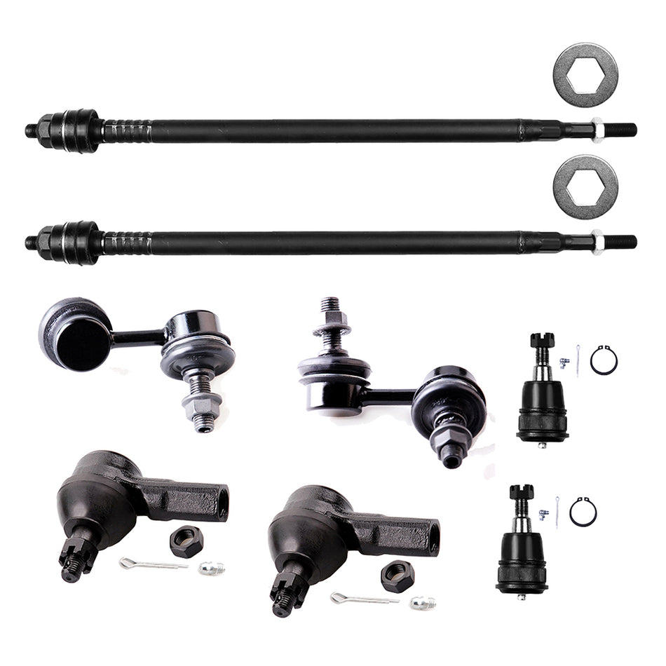 Fit For 2002-2006 Honda CR-V 8pcs Front Lower Ball Joints Tie Rods Sway Bars Set