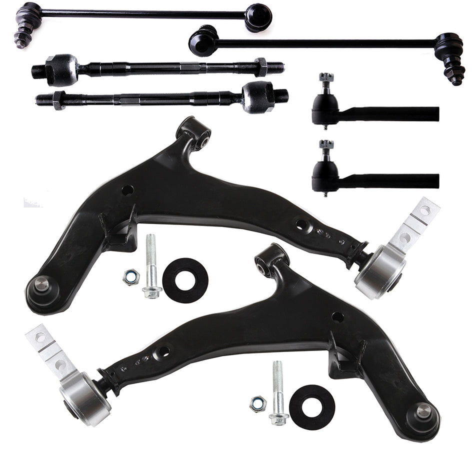 2005-2007 Nissan Murano Front Lower Control Arms & Sway Bars Tie Rods-8set