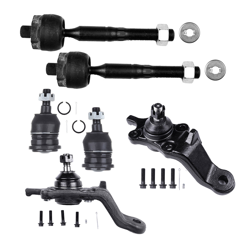 Outer Tie Rod Inner Tie Rod Ball Joint Kit For 2003 Toyota Sequoia Tundra 6Pcs