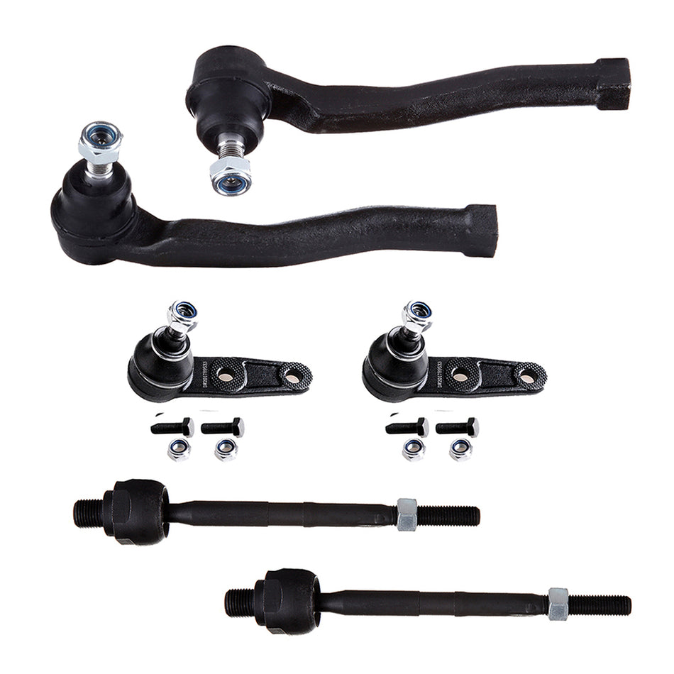 For Wave G3 Chevy Aveo Suzuki Swift 04-10 6x Tie Rod Set & Lower Ball Joint Kit