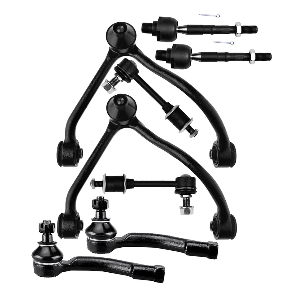 For 2003-2004 Kia Sorento Front Upper Control Arms Tie Rods Sway Bars Set x8