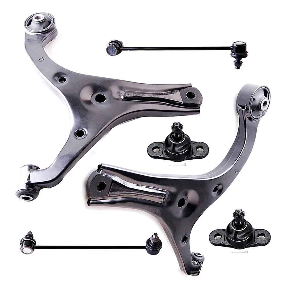 For 2006-2011 Hyundai Accent 6PCS Front Lower Control Arms Ball Joints Sway Bars