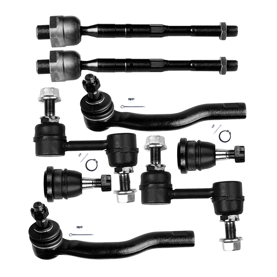 Upper Ball Joint Inner Outer Tie Rod Sway Bars For 05-15 Nissan Armada 04-15 Nissan Titan