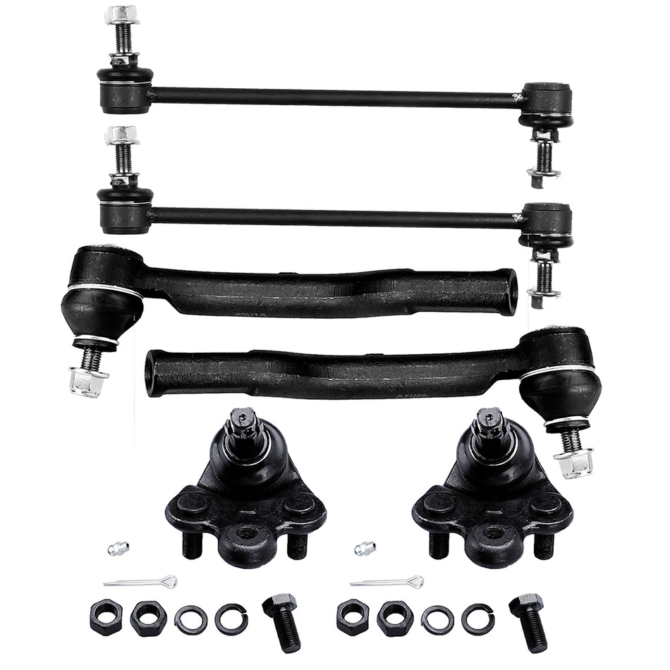 6pcs Complete Front Steering Kit Fits 2007 2008 2009 2010 2011 Nissan Versa