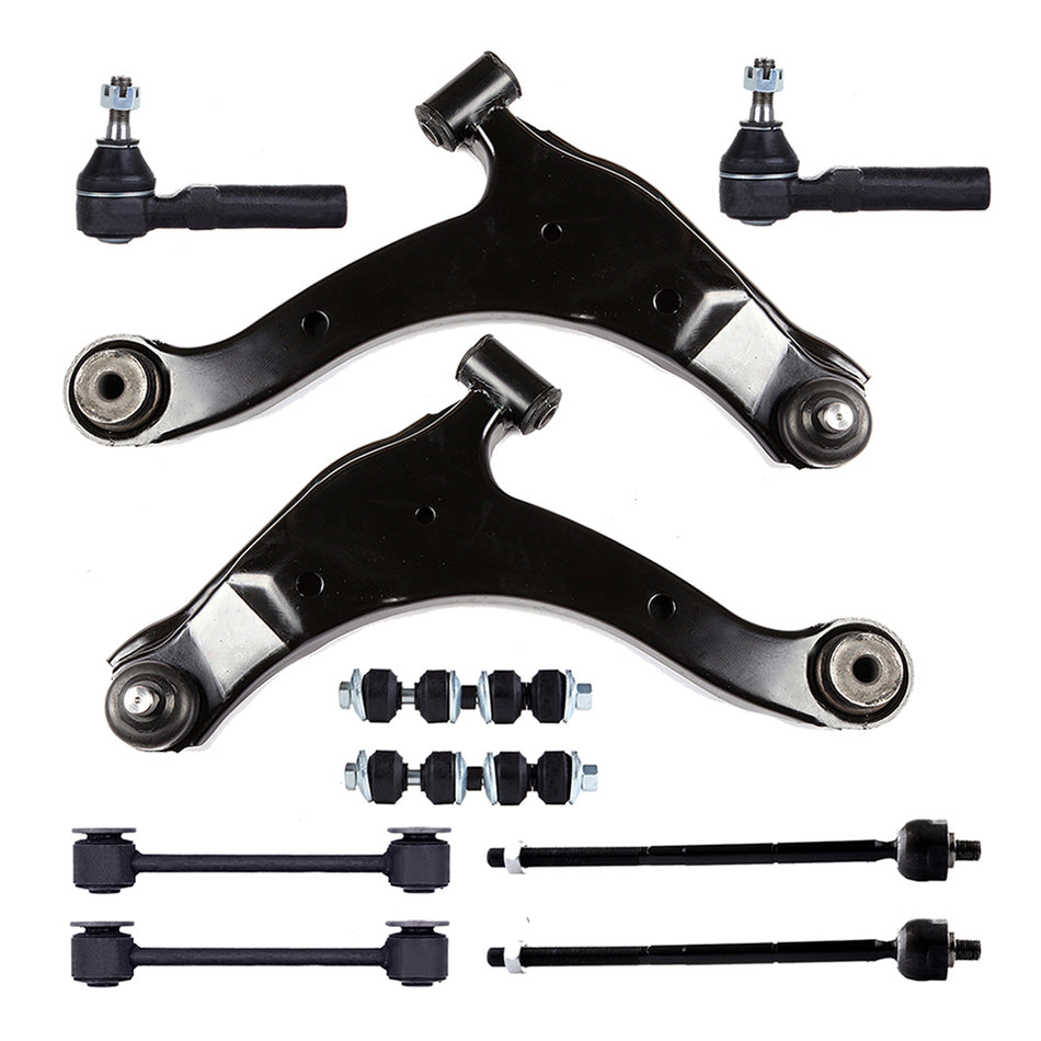 For 2001-05 Chrysler PT Cruiser 10pcs Front Rear Sway Bars Control Arms Tie Rods