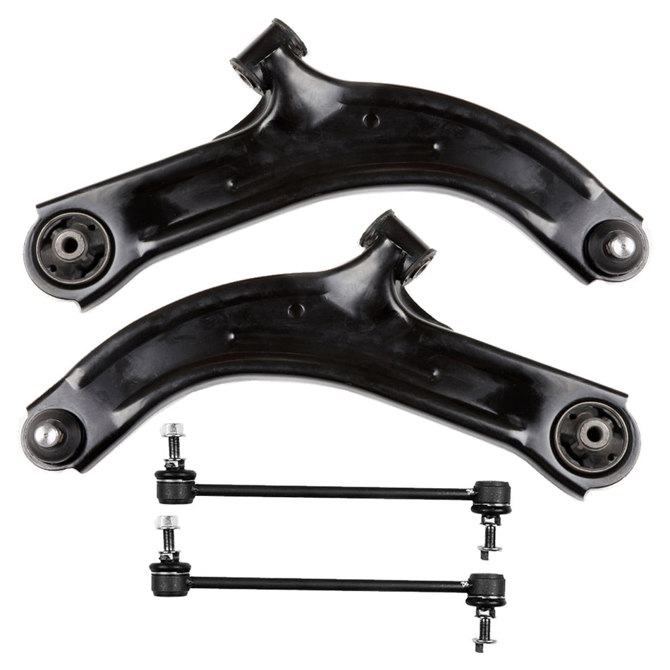 4PCS Front Lower Control Arms Sway Bar Links Kit For Nissan Versa & Cube