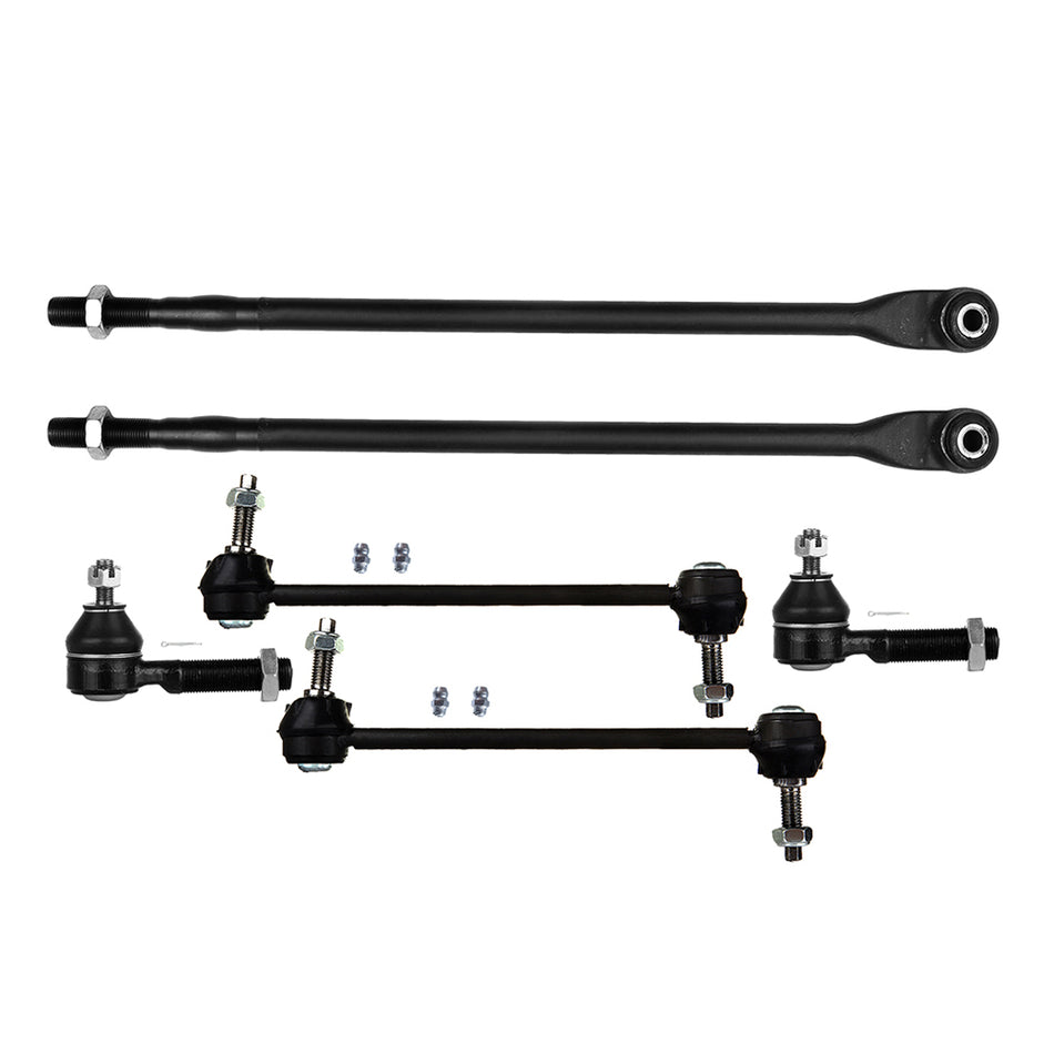 6pcs Inner & Outer Tie Rods Sway Bar End Links For 1993 -1997 Chrysler Concorde