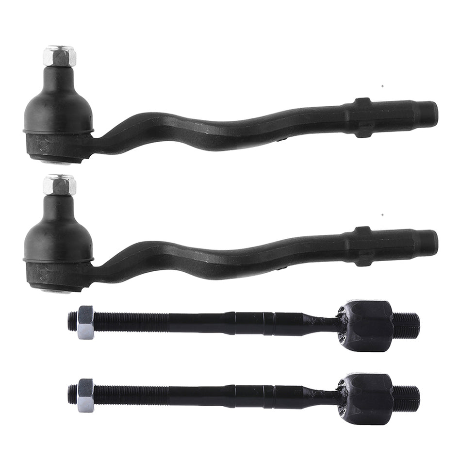Front Tie Rod End For 99-00 BMW 328i 01-05 BMW 325i Inner & Outer 4Pcs