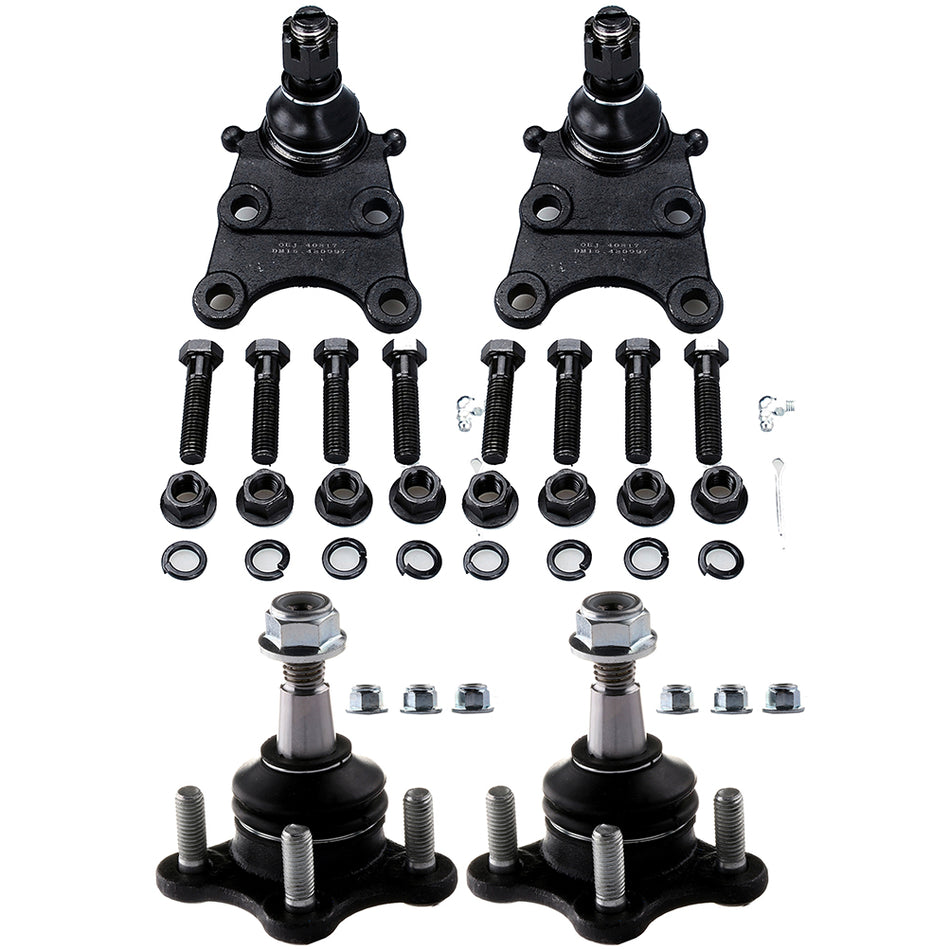 4pcs For 04 05 06-12 GMC Canyon Chevy Colorado Front Upper Lower Ball Joints Kit