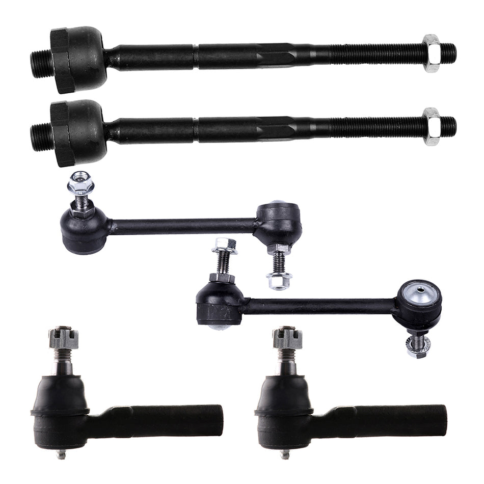 6pcs For 2004 2005 GMC Chevrolet Front Tie Rod Ends Sway Bar End Link Suspension
