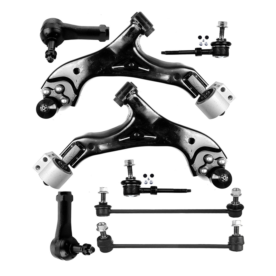 Control Arms Sway Bars Tie Rods For 05-06 Chevrolet Equinox 05-07 Saturn Vue 8Pcs