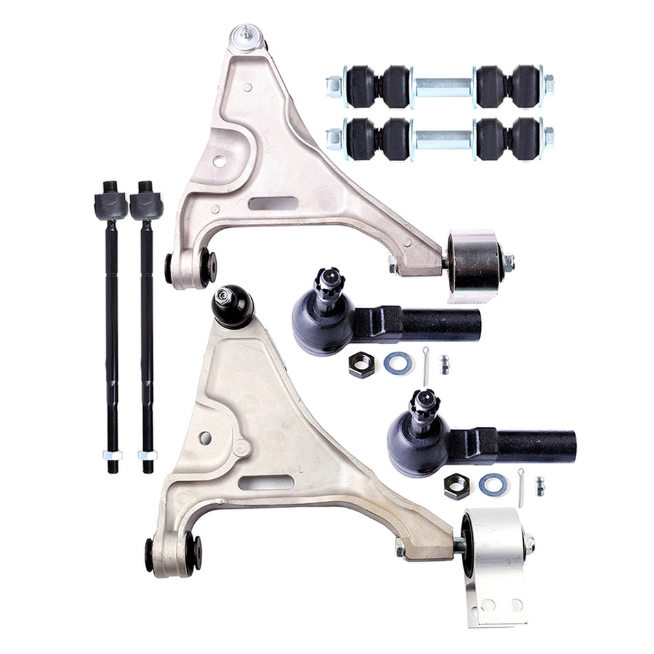 Front Control Arms Sway Bars Tie Rod Kit For 06-11 Buick Lucerne Cadillac DTS 8Pcs